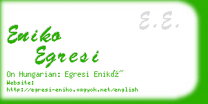 eniko egresi business card